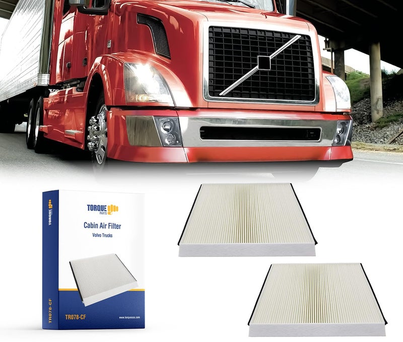 TORQUE 20435801 Cabin Air Filter Compatible with 2002+ Volvo VNL 780 760 860 670 630; VN 780 670; VH VHD VNM Accessories Parts Replaces AF26405 CAF24000 49084 PA4681 83084 TR078 2 PCS - Image 1